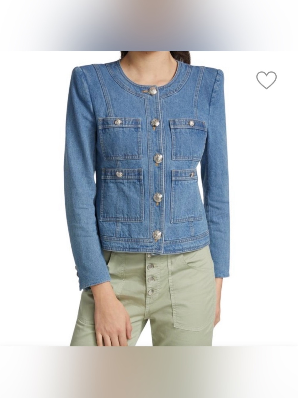 Veronica Beard Ferazia Denim Jacket in Light Indigo 2